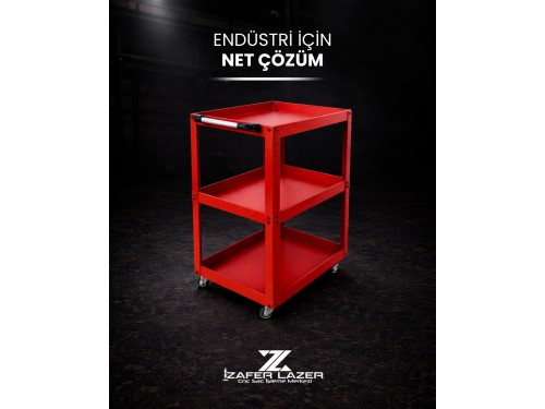 Kırmızı Parça Taşıma Arabası