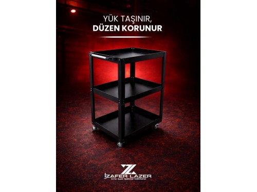 Siyah Parça Taşıma Arabası